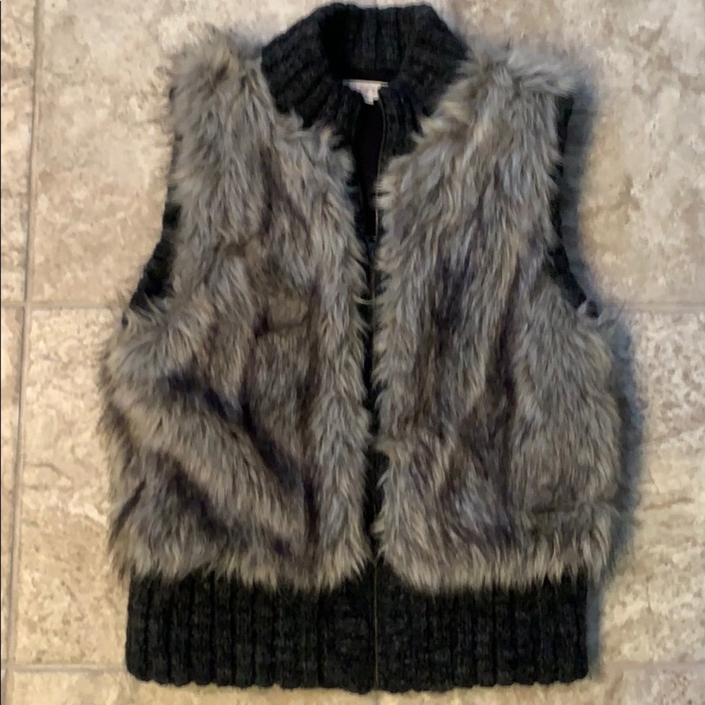 Ann Taylor LOFT faux fur vest